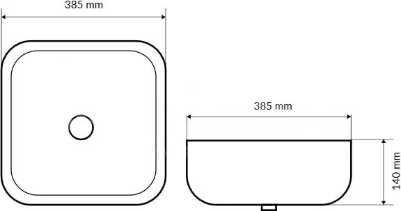 Раковина накладная  Excellent Cori 38 белый CEAC.2201.WH - 2