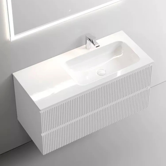 Тумба под раковину Sancos Snob T правая 99х44 белая SNT100RW - 1