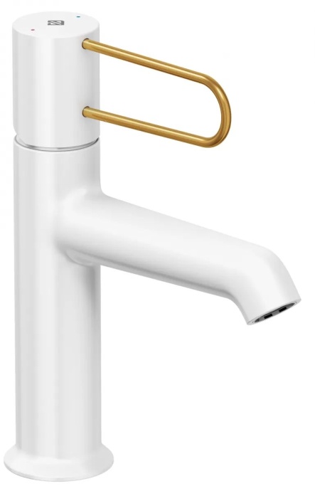 Смеситель для раковины Jacob Delafon Odeon Rive Gauche белый - золото E21029-GLD-00 - 0