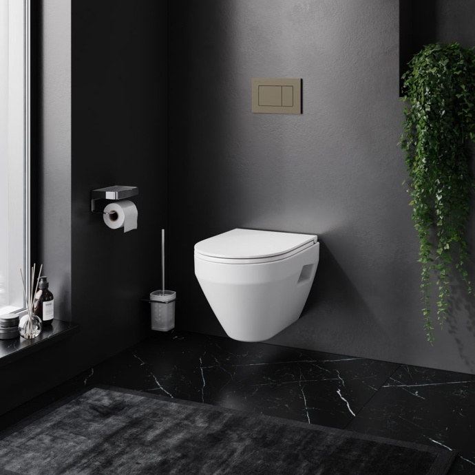 IS3701738 Комплект инсталляция с клав глянц хром с подвесным унитазом Spirit с сид-ем м/лифт - 1