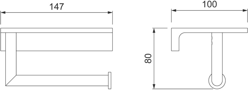Держатель туалетной бумаги Timo Selene 10040/00 с полкой для телефона - 1