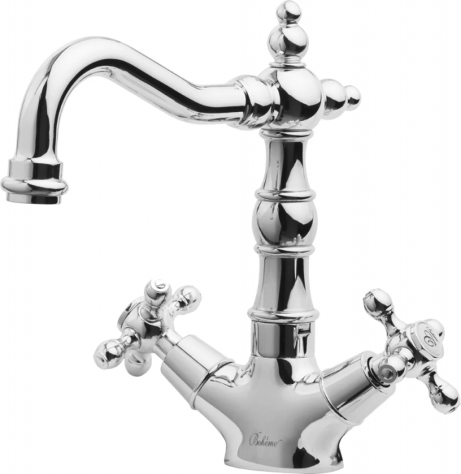 Смеситель для раковины Boheme Tradizionale хром с керамической ручкой 272-Ceramic - 0