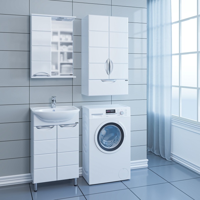 Тумба с раковиной Санта Родос 50 белый - 2