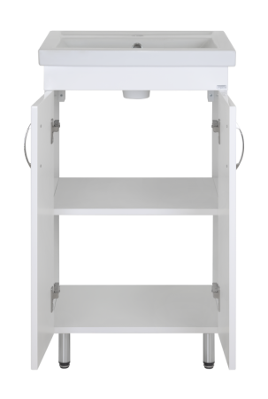 Тумба с раковиной Misty Фостер 50 белая глянцевая УТ000010036 - 1