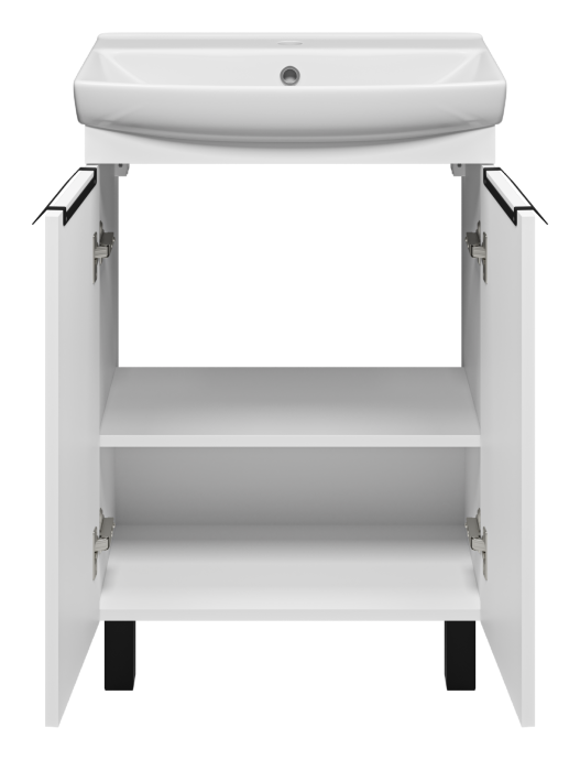 Тумба под раковину Misty Клермонт 60 белая матовая Э-Кле01060-012 - 1