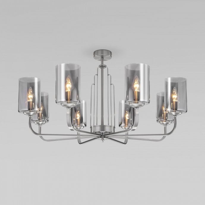 Люстра на штанге Eurosvet Defi 60138/8 сатин-никель - 0