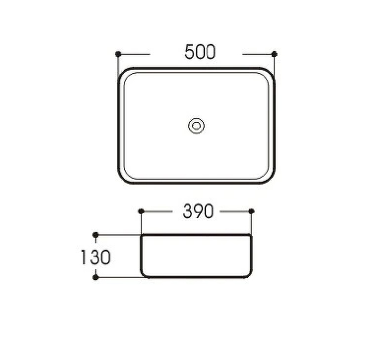 Раковина накладная Aquatek Вега 50 белый  AQ5515-00 - 1