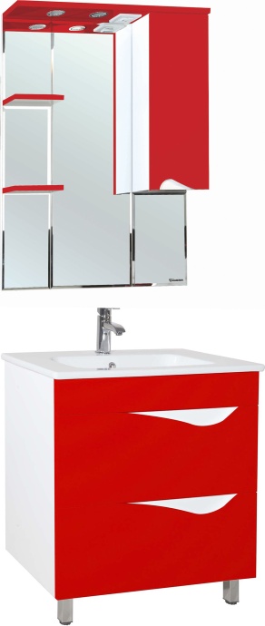 Зеркало-шкаф Bellezza Эйфория 80 R красный 4619113001031 - 1