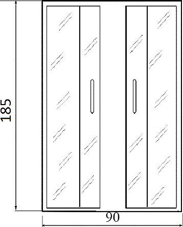 Душевое ограждение без поддона River Don XL 90/24 MT  10000003367 - 3