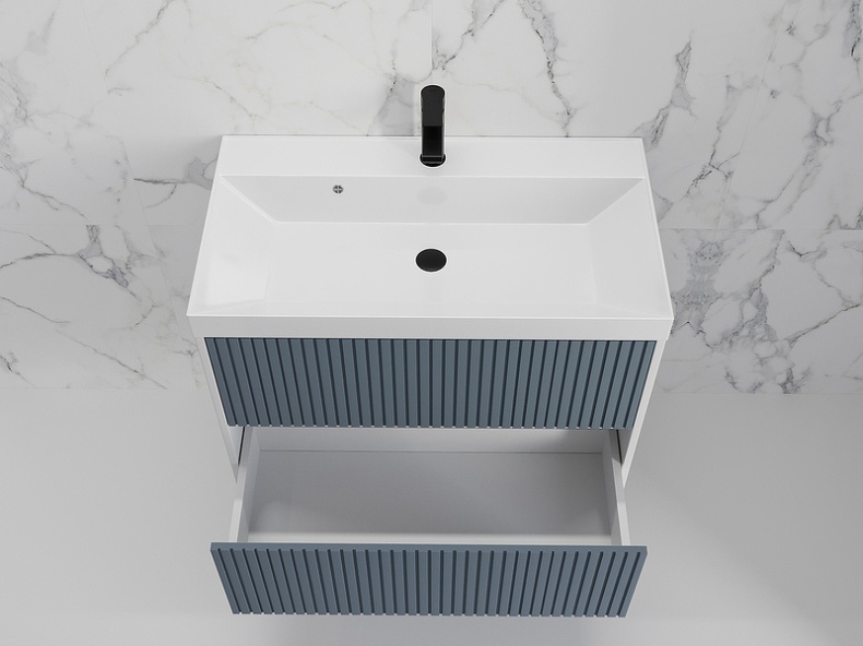 Тумба под раковину Style Line Стокгольм 80 серая матовая ЛС-00002314 - 3