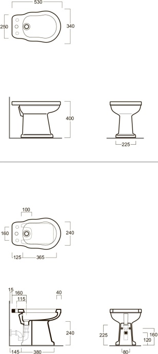 Биде напольное Simas LONDRA  LO923 - 4