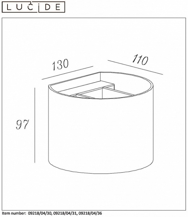 Настенный светодиодный светильник Lucide Xio 09218/04/30 - 5