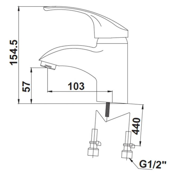 Смеситель Kaiser Classic 16011 для раковины - 1