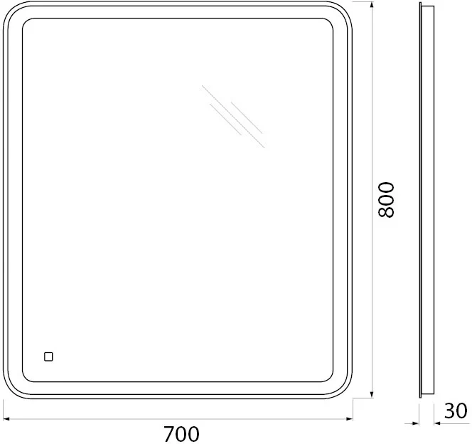 Комплект мебели BelBagno Etna 80 темное дерево - 14
