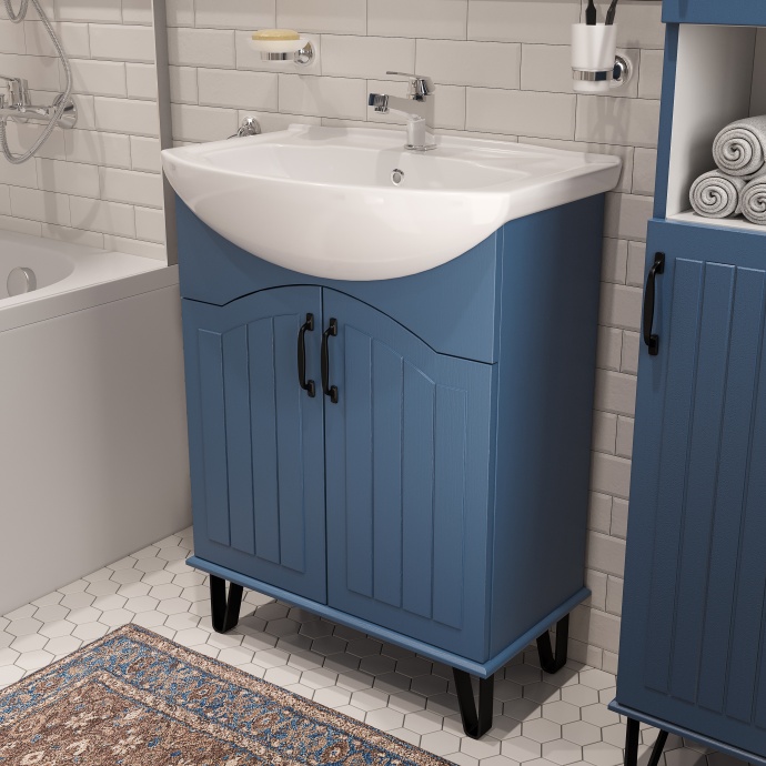 Тумба с раковиной DIWO Сочи 65 синяя 564061 - 2