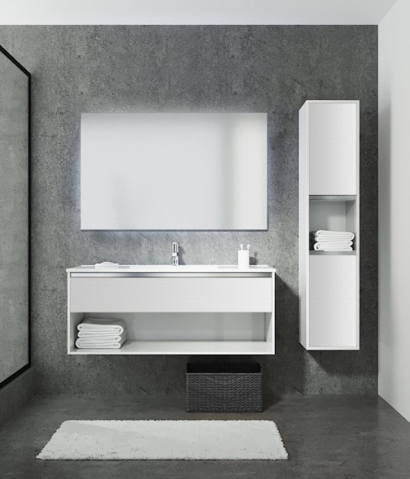 Тумба с раковиной Sanvit Контур 120 белый глянец - 3