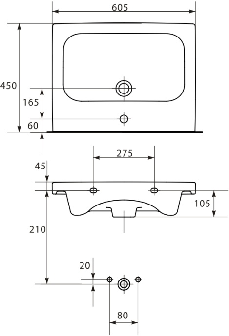 Раковина Cersanit Colour COL 60 S-UM-COL60/1-w - 13