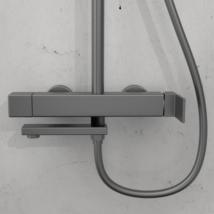 Душевая стойка Vincea Cube сталь VSFS-1C1GM - 2