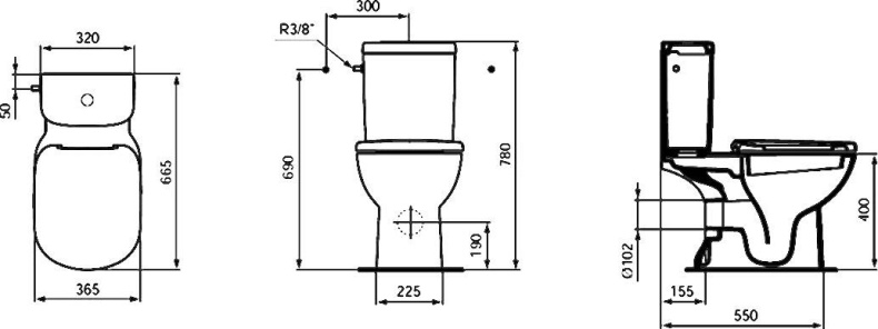 Чаша для унитаза-компакта Ideal Standard Tempo T331201 - 8
