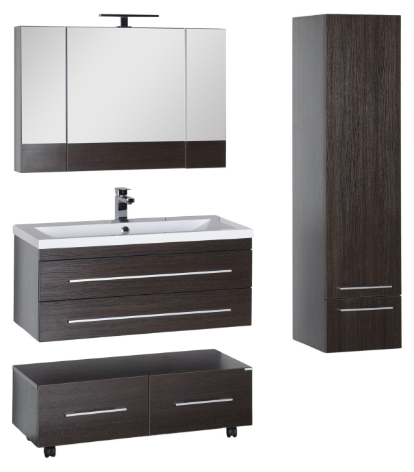 Тумба Aquanet Нота 100 подкатная венге 00170750 - 12