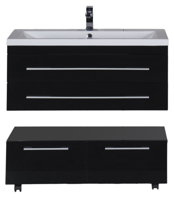 Тумба Aquanet Нота 100 подкатная, черная 170734 - 10