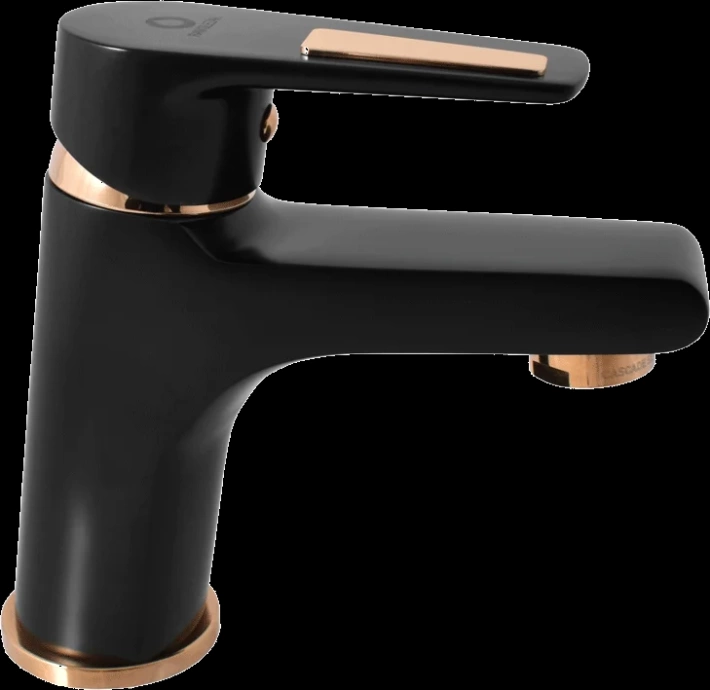Смеситель для раковины Rav Slezak Colorado черный матовый - золото CO326.5CMATZ - 0