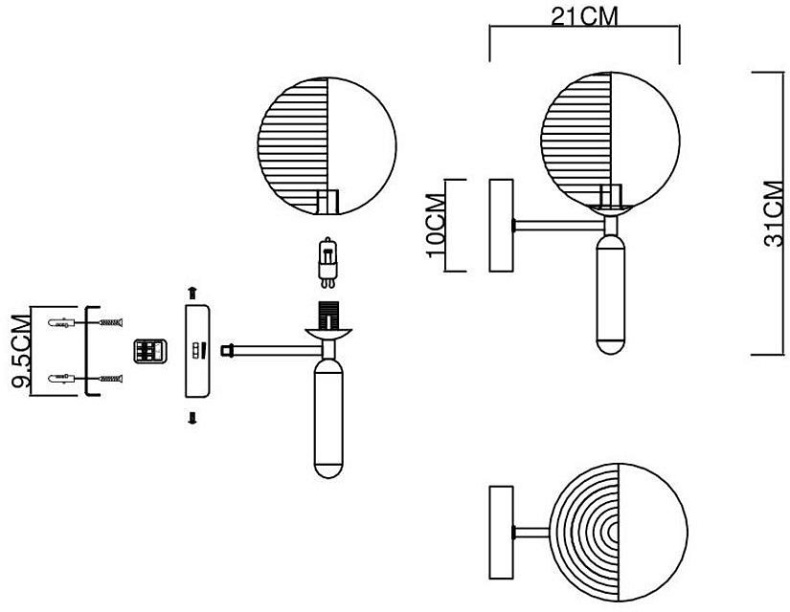 Бра EVOLUCE Aveiro SLE1096-101-01 - 3