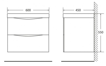 Тумба под раковину Belbagno Marino-Cer 60 светлое дерево MARINO-CER-600-2C-SO-RG-P - 3