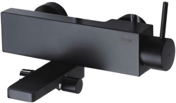 F66061K-01A-ENG Смеситель для ванны и душа Bravat Arc, черный (267942) - 0