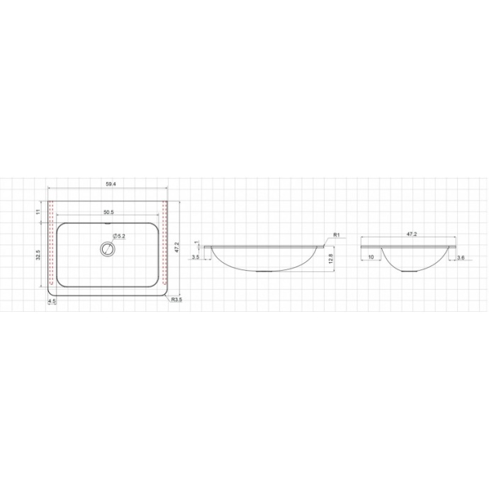 Мебельная раковина Vincea 60 белая VCB-2VP600W - 1