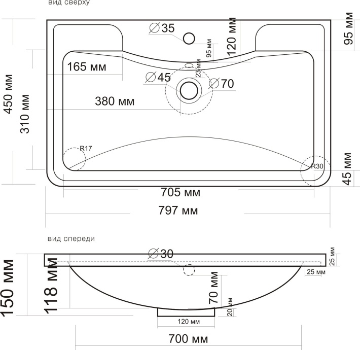 Тумба с раковиной Style Line Атлантика 80 Люкс Plus, напольная, старое дерево - 8