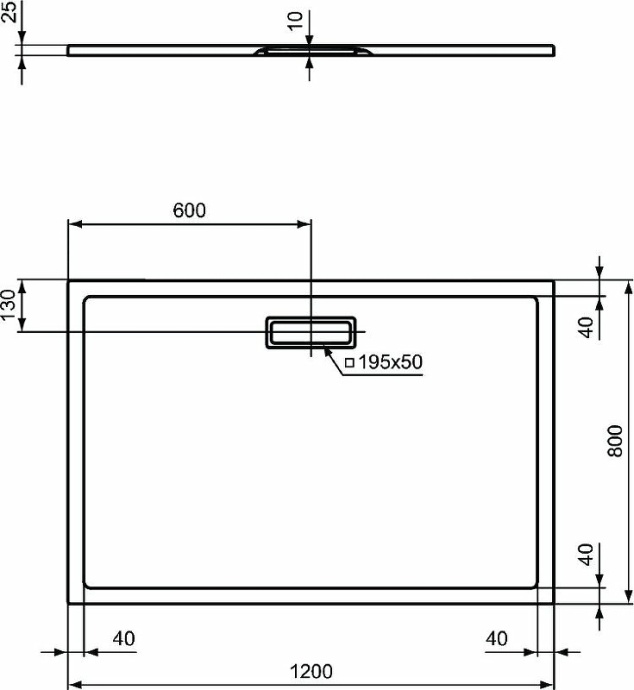 Поддон для душа Ideal Standard Ultraflat 120х80 белый T446901 - 4