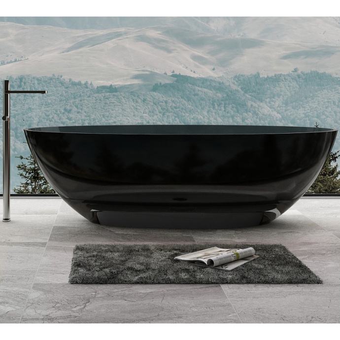 Ванна из полиэфирной смолы Abber Kristall 180х85  AT9702Onyx - 0