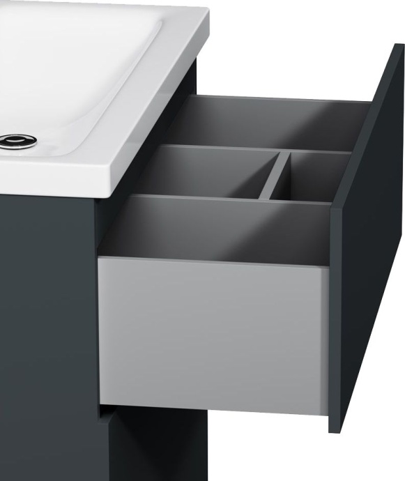 Тумба для комплекта AM.PM Gem 75 графит матовый, напольная, с 2 ящиками M90FSX07522GM32 - 2