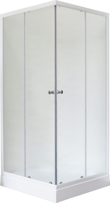 Душевой уголок Royal Bath HP 80х80 с поддоном профиль белый стекло матовое RB80HP-C - 1