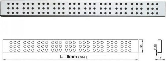 Решетка AlcaPlast Cube 650M матовая CUBE-650M - 1