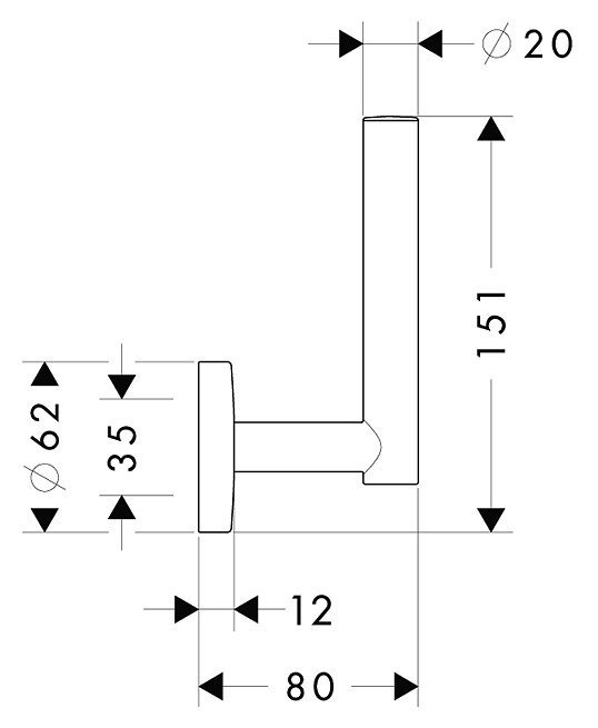 Держатель туалетной бумаги Hansgrohe Logis  40517000 - 1