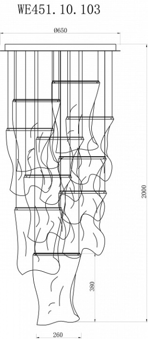 Подвесная люстра Wertmark Hanna WE451.10.103 - 1