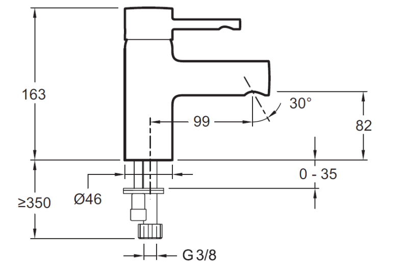 Смеситель Jacob Delafon Cuff E98298-CP для раковины - 2
