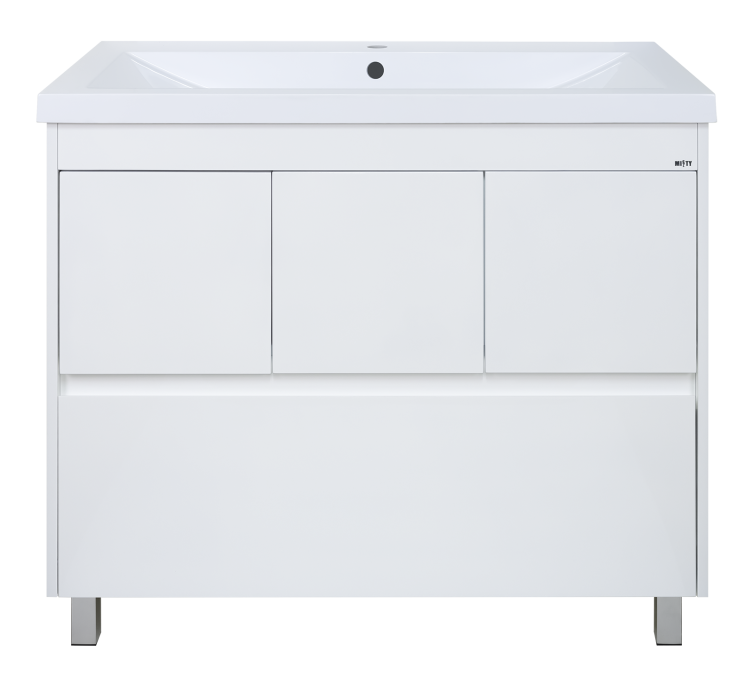 Тумба с раковиной Misty Алиса 90 напольная белая - 0