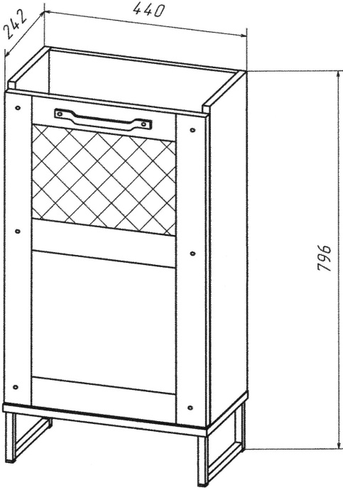 Тумба для комплекта Бриклаер Лофт 45 4627125413384 - 4