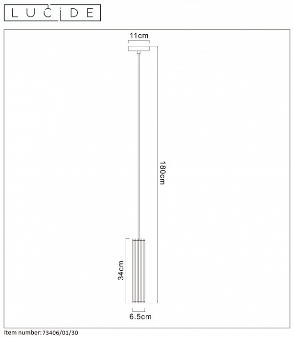 Подвесной светильник Lucide Lionel 73406/01/30 - 3