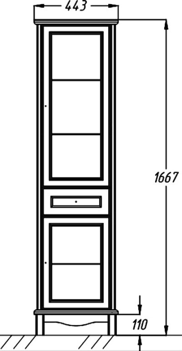 Шкаф-пенал Opadiris Омега 45 L слоновая кость 00-00001616 - 4