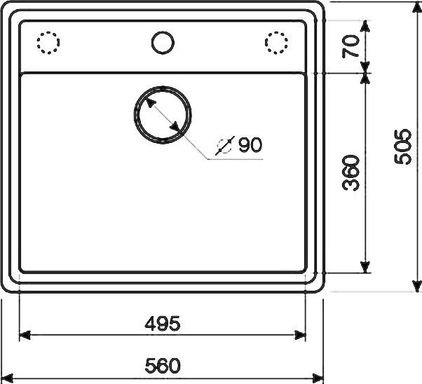Мойка кухонная Lava Q2 белая Q2.LAT - 3