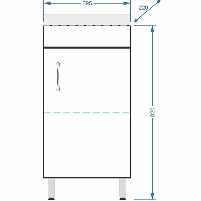 Тумба под раковину Stella Polar Концепт Сомо 40 белый SP-00000232 - 3