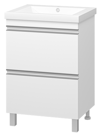 Тумба под раковину Misty Ингрид 60 белая глянцевая П-Инг-01060-012Я - 0