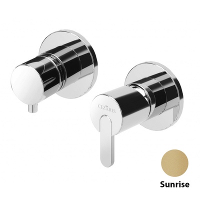 Смеситель для душа встраиваемый Cezares Leaf золото  LEAF-VDIM3-SR - 0