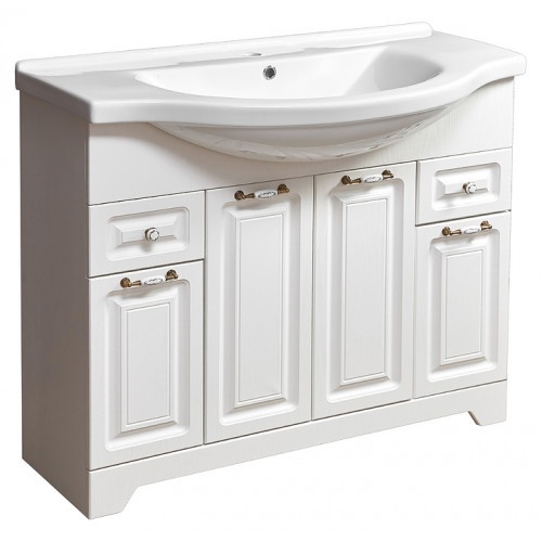 Тумба под раковину Stella Polar Кармела Элеганс 105 белый SP-00001149 - 0