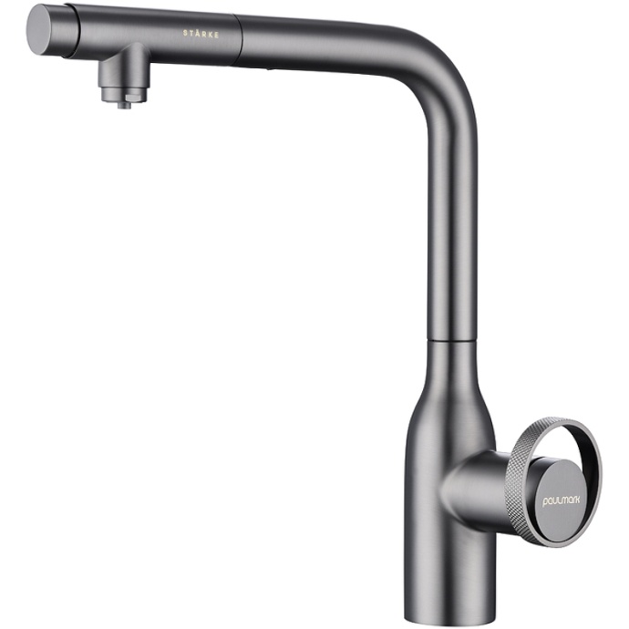 Смеситель для кухни Paulmark Urban серый матовый Ur213104-B - 0