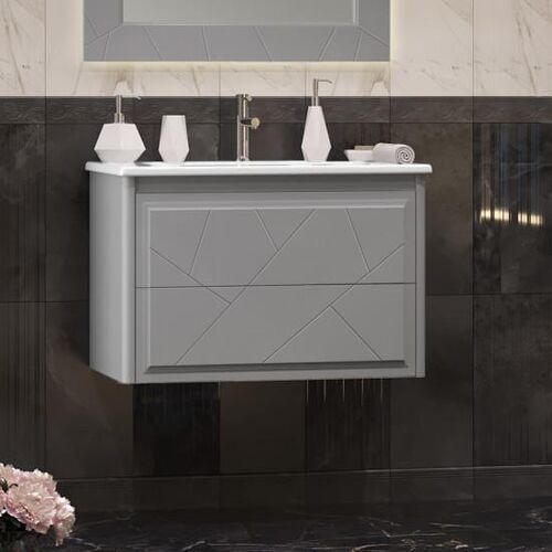 Тумба под раковину Opadiris Луиджи 80 серая матовая 00-00006180 - 0